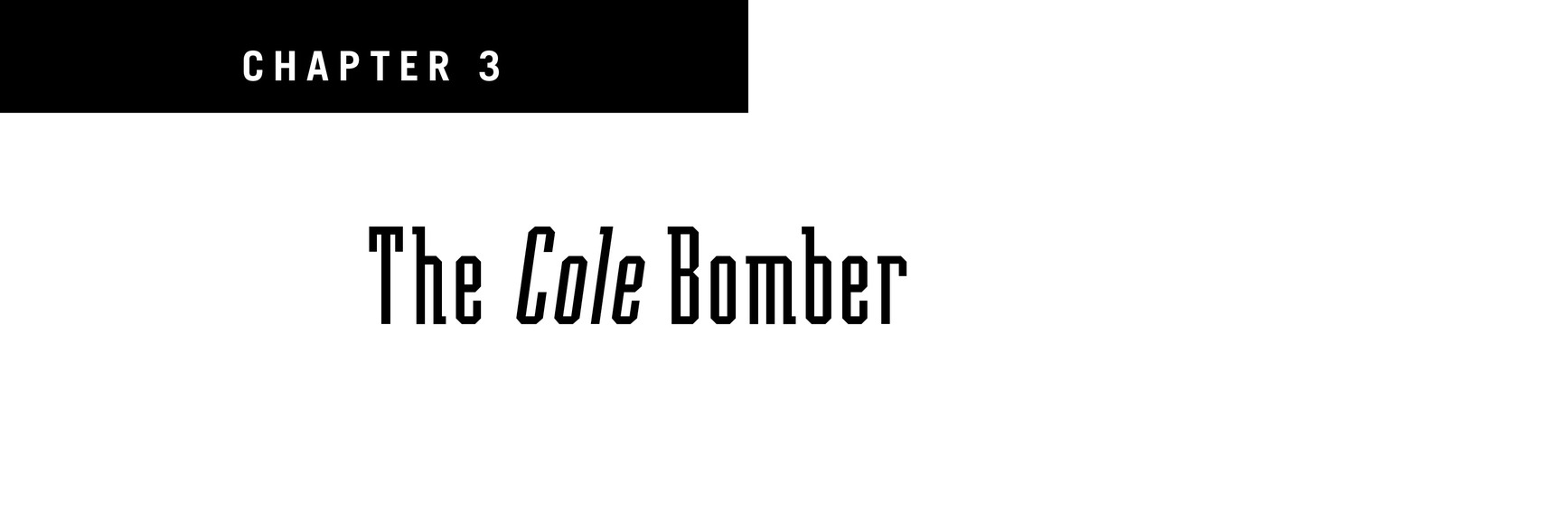 Chapter 3 The Cole Bomber