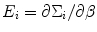 
$${E}_{i} = \partial {\Sigma }_{i}/\partial \beta $$
