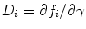 
$${D}_{i} = \partial {f}_{i}/\partial \gamma $$
