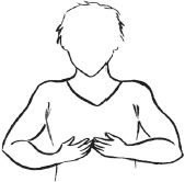 Solar plexus: Place your hands at the lower end of your ribcage