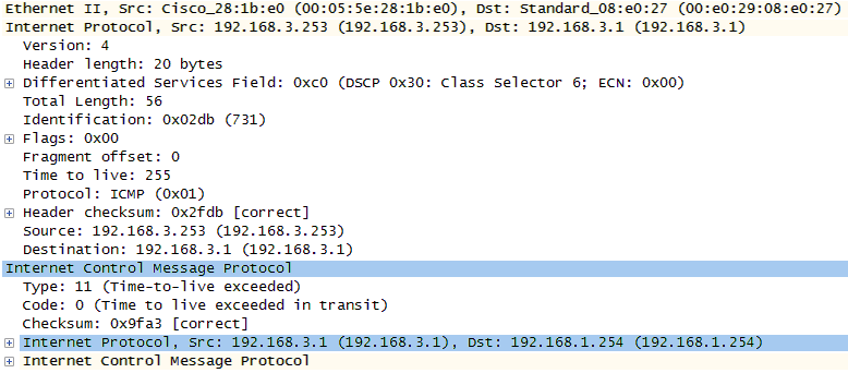 ICMP time exceeded