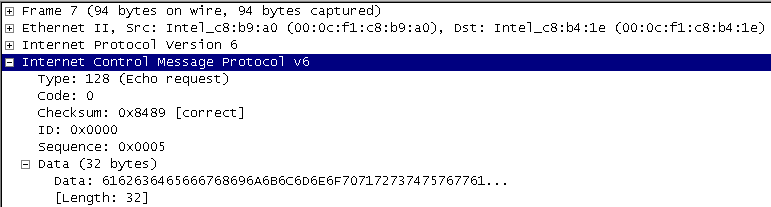 ICMPv6 echo request