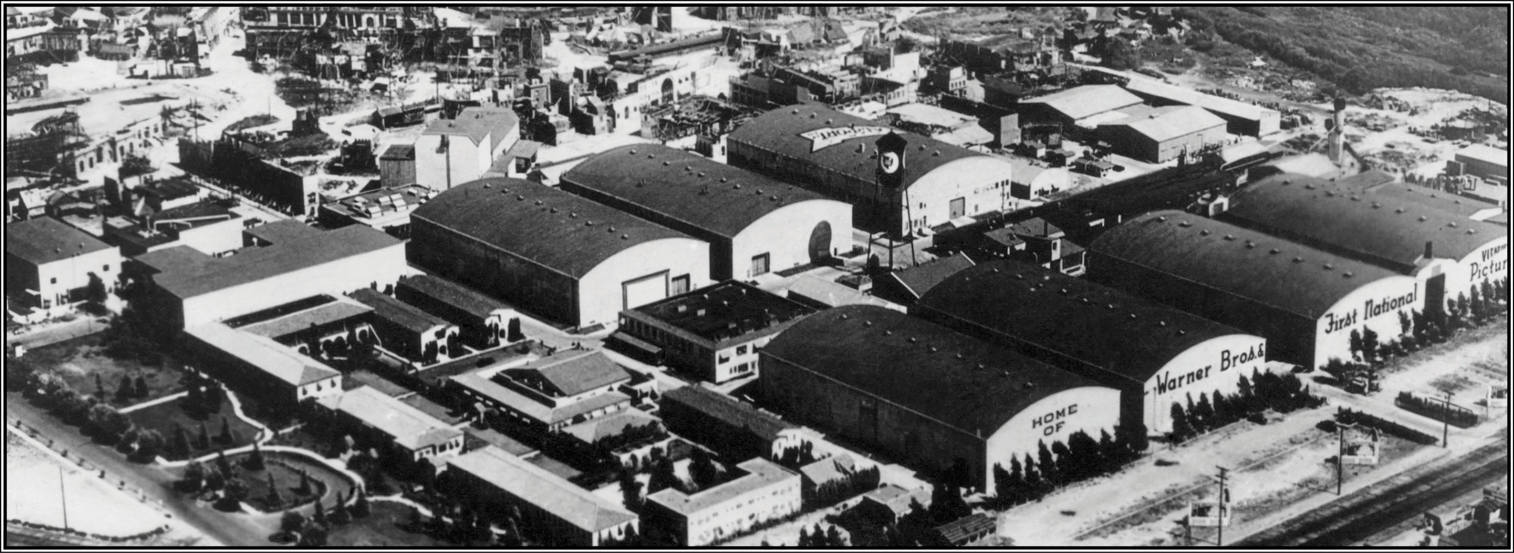 Warner Brothers' First National Studios, High Angle View, Burbank, Los Angeles, California, USA, circa 1930. (Photo by: Universal History Archive/UIG via Getty Images)