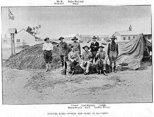 Colonel Baden-Powell and staff at Mafeking