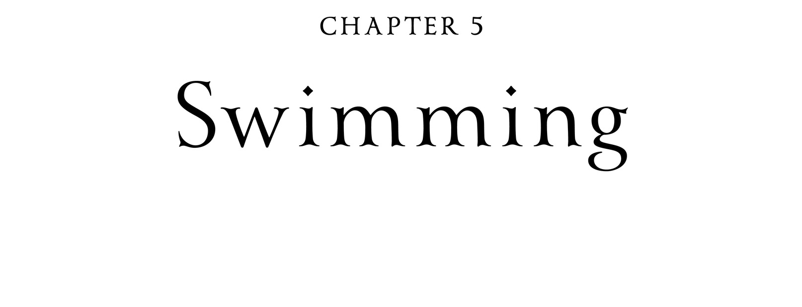 Chapter 5 Swimming