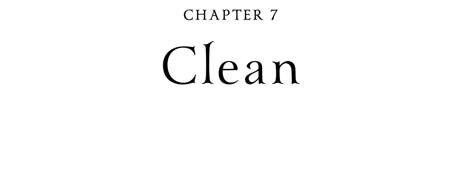 Chapter 7 Clean