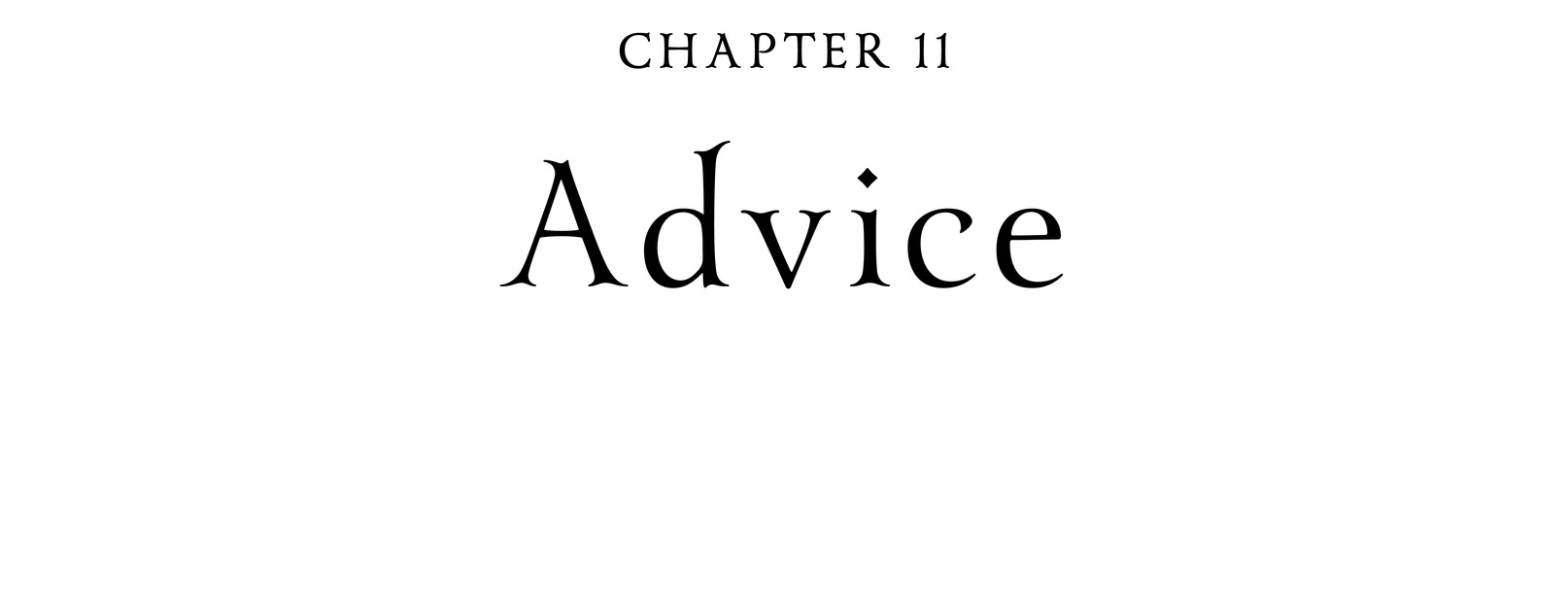 Chapter 11 Advice