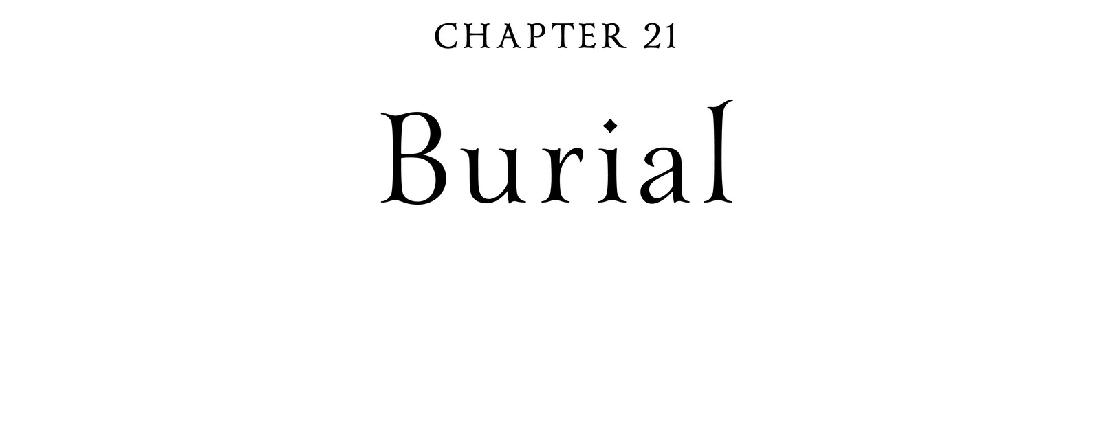 Chapter 21 Burial