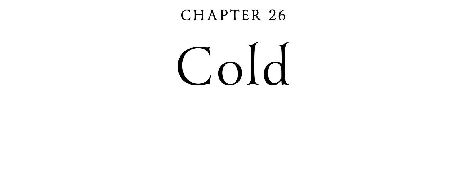 Chapter 26 Cold