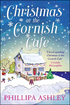 Advertisement image: Christmas at the Cornish Café by Phillipa Ashley