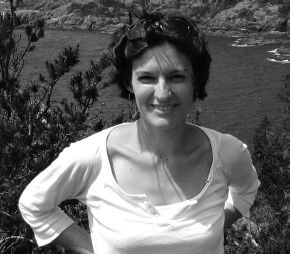 A black and white headshot of the translator, Katia Grubisic.