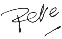 Pete's signature