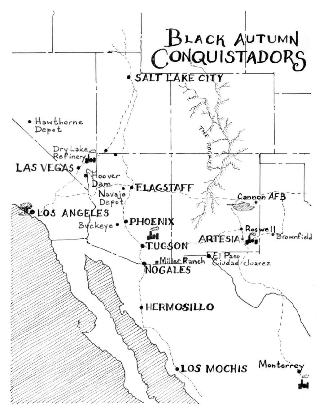 Map of the Southwest Post-collapse