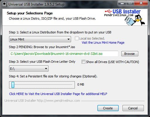 Creating a bootable USB flash drive