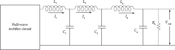 Full-wave rectifier with multiple section filter