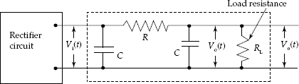 π-section filler circuit using R-C elements