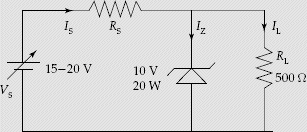 Zener diode regulator circuit