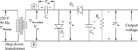 Half-wave voltage doubler circuit