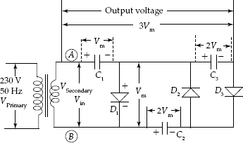 Voltage tripler circuit