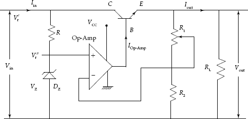 Linear voltage regulator with current boosting and adjustable voltage