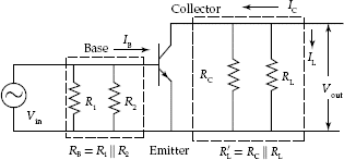 AC equivalent circuit for single stage transistor amplifier