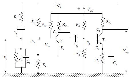 Wien bridge oscillator circuit for derivation of required gain a frequency of oscillations ‘f’ and feedback factor