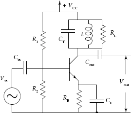 Single-tuned capacitance-coupled transistor amplifier