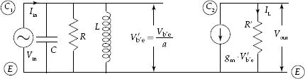 Inductive tap in cascaded ampliflers further simplified equivalent circuit