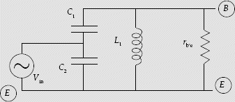 Capacitive tap for reducing loading effect at input port of common emitter transistor tuned amplifier