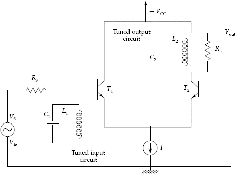 Common collector and common base configuration amplifiers