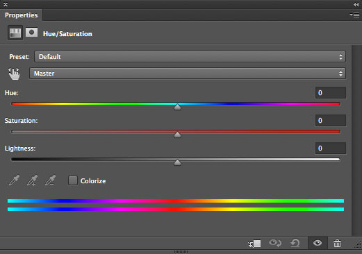 Photoshop Hue/Saturation Controls