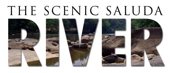 Using text as a mask to crop the Saluda River image