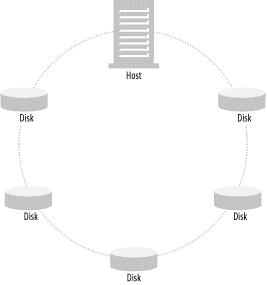 Arbitrated loop topology