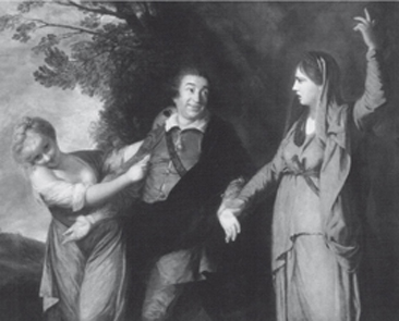 Reynolds, Sir David Garrick tra commedia e tragedia, olio su tela