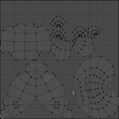 Unwrapping the monster's UV map