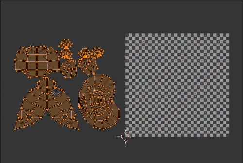 Unwrapping the monster's UV map