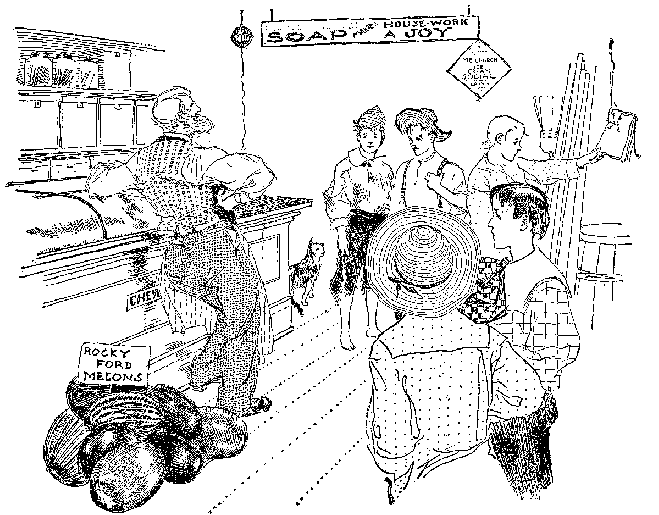 When Mr. Pennington's eyes fell on Bud, he leaned on a show-case and laughed till he shook all over.