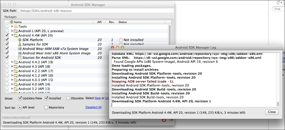 Installing the ADT plugin and linking the Android SDK with Eclipse