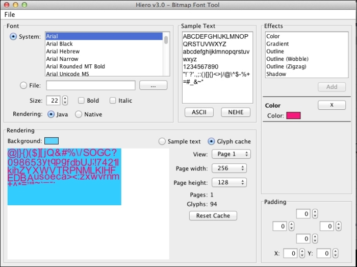 Hiero – the BitmapFont creator tool