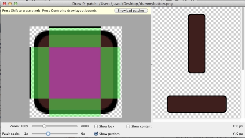 Creating scalable skins using the 9-patch tool