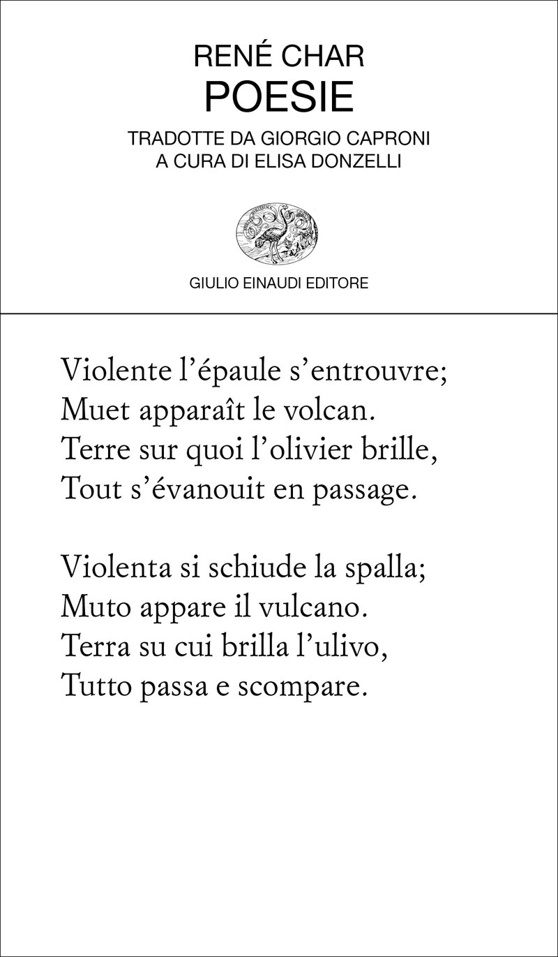 Copertina. «Poesie» di René Char