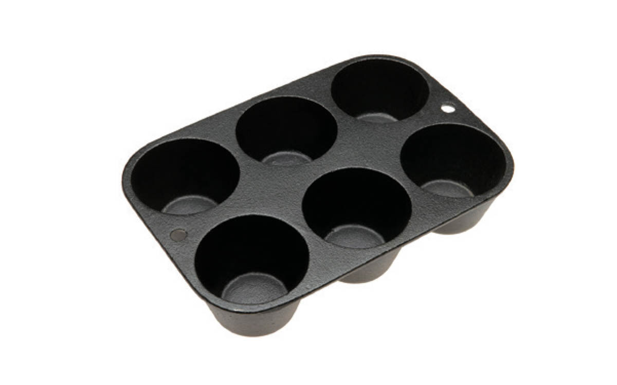 Picture of 6-Cavity Cast-Iron Muffin Pan.