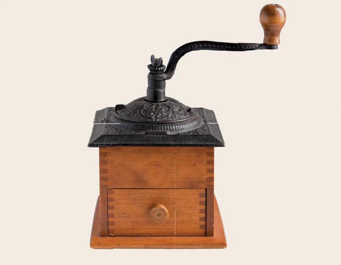 Picture of vintage coffee mill.