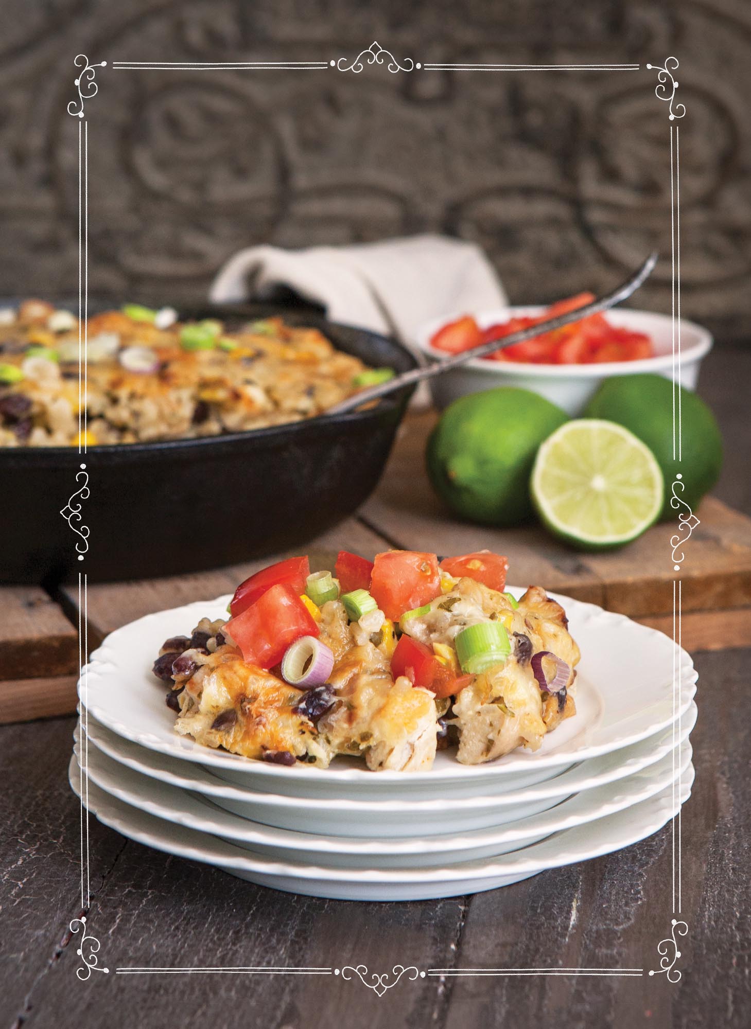 Picture of Creamy Grilled Chicken & Rice Casserole.