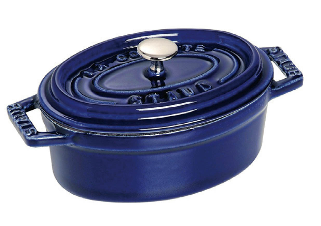 Picture of Enameled Cast-Iron Mini Oval Cocotte.