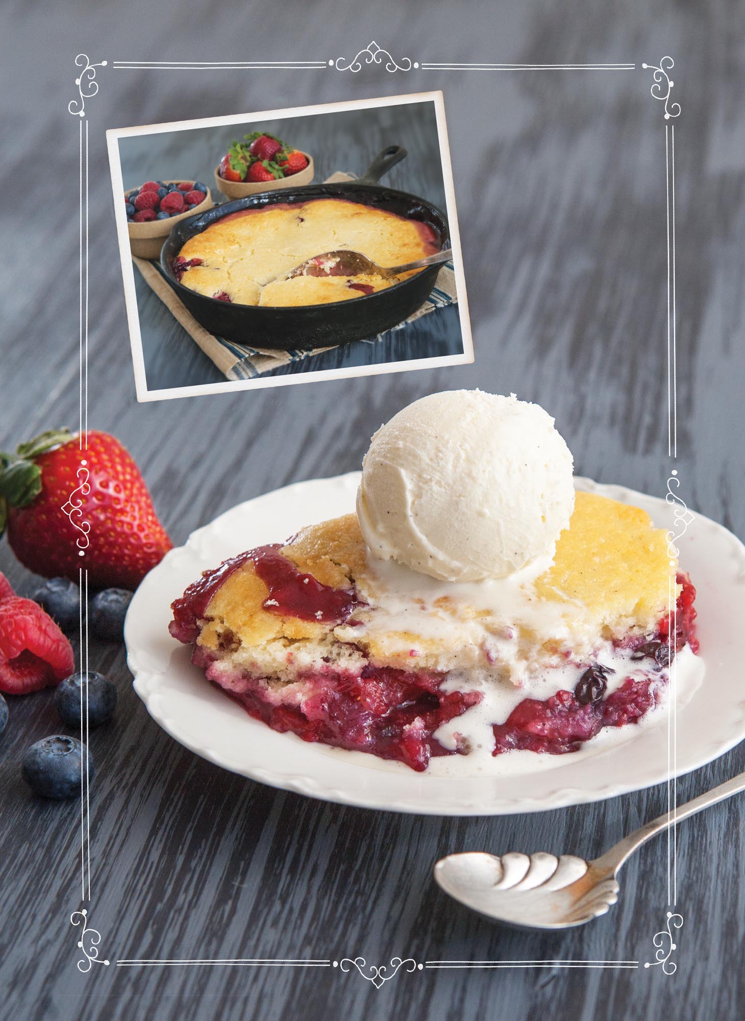 Picture of Triple-Berry Cobbler.