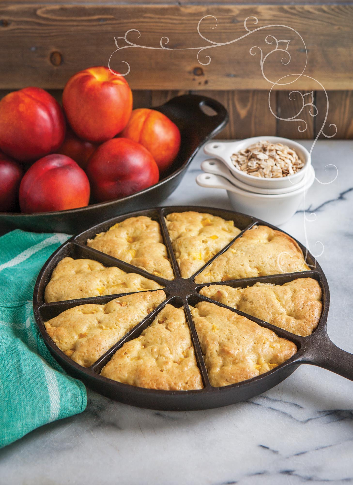 Picture of Nectarine & Sour-Cream Wedge Cake.