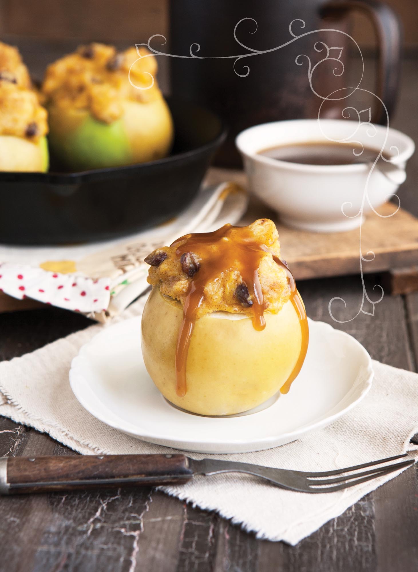 Picture of Baked Bread-Pudding Apples.