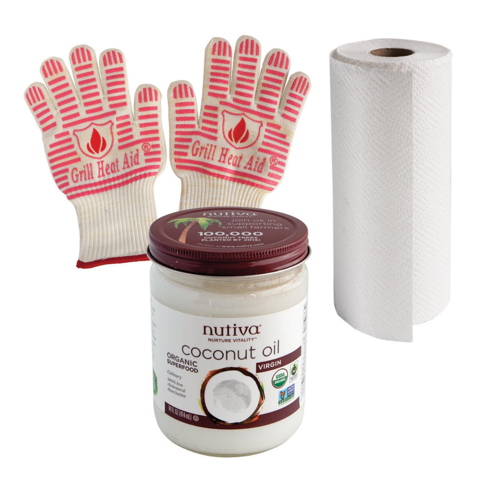 Picture of gloves, paper towels, etc.