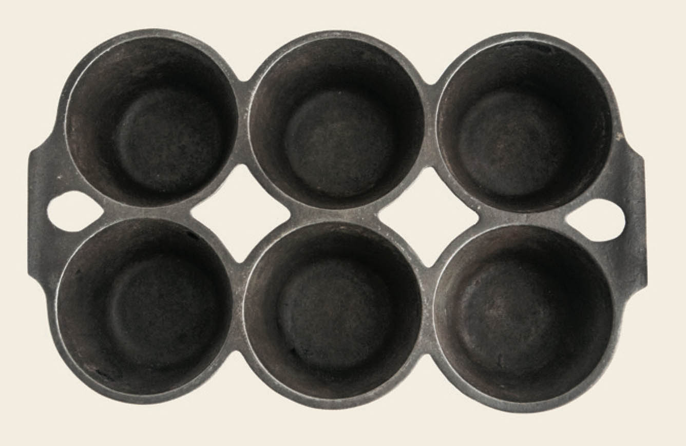 Picture of 6-Cavity Cast-Iron Muffin Pan.